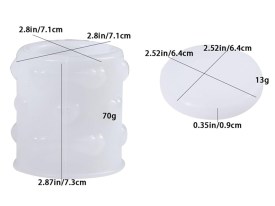 Molde silicona tarro con corazones 